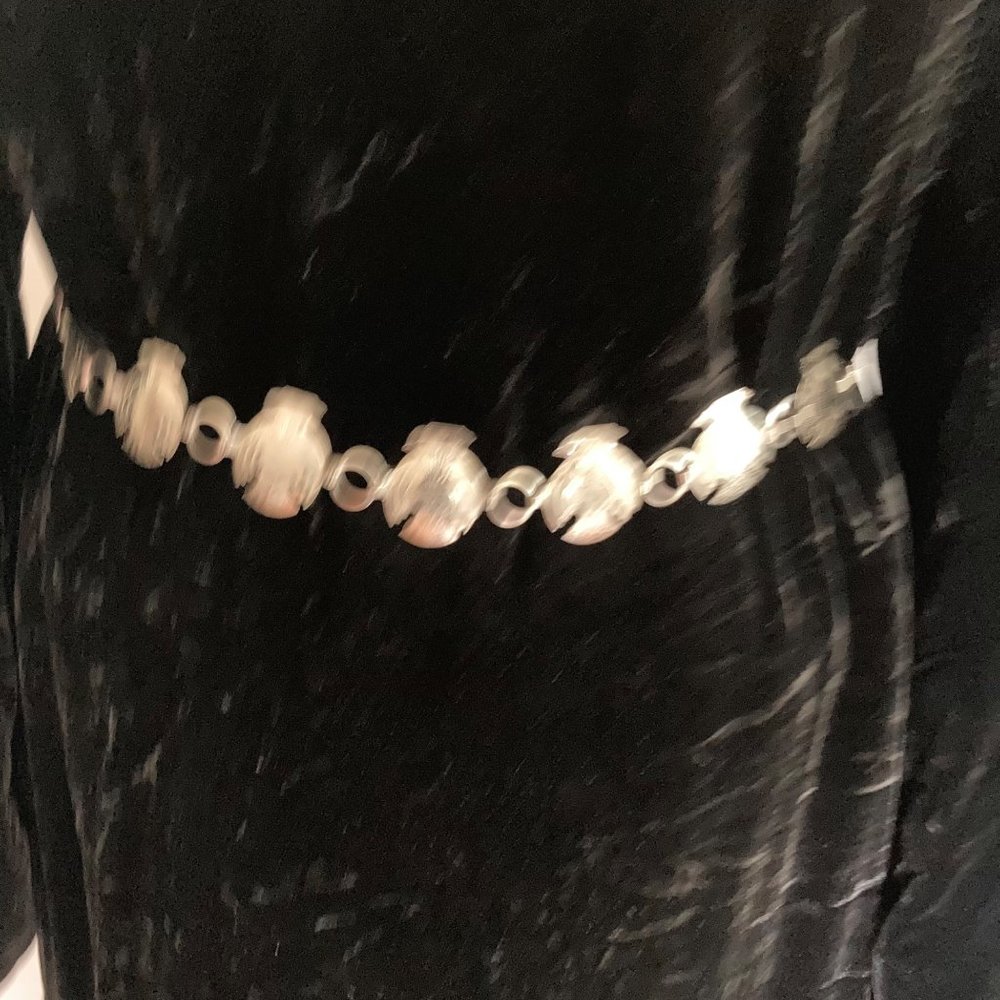 Vintage Silver Thunderbird Chain Belt Silver Small Southwestern Adjustable - Picture 6 of 7